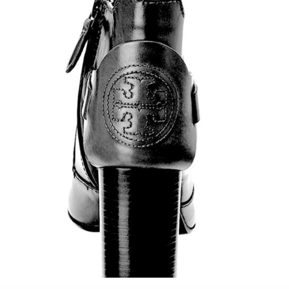 NEW TORY BURCH COLTON GALLEON BLACK LEATHERS BOOTS SIZE 7 - Picture 5 of 7